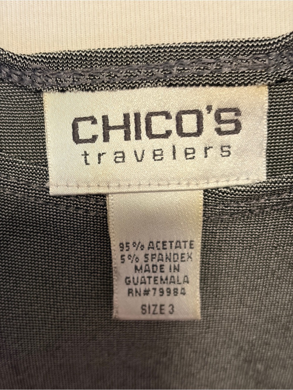 Chico's Gray Scoop Neck Tank - Picture 2 of 3